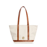 Classic Cosima Canvas Tote Off White/Tobacco
