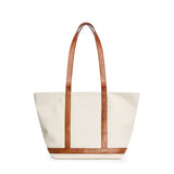 Classic Cosima Canvas Tote Off White/Tobacco