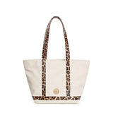 Classic Cosima Canvas Tote Off White/Leopard