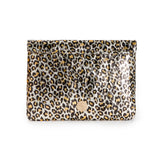 Large Cosima Envelope Clutch Metallic Leopard