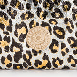 Large Cosima Envelope Clutch Metallic Leopard