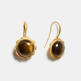 Cosima Tiger's Eye Sunburst Earrings