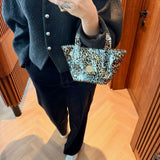 Micro Cosima Tote Metallic Leopard