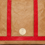 Classic Cosima Tote Latte/Rouge coin detail