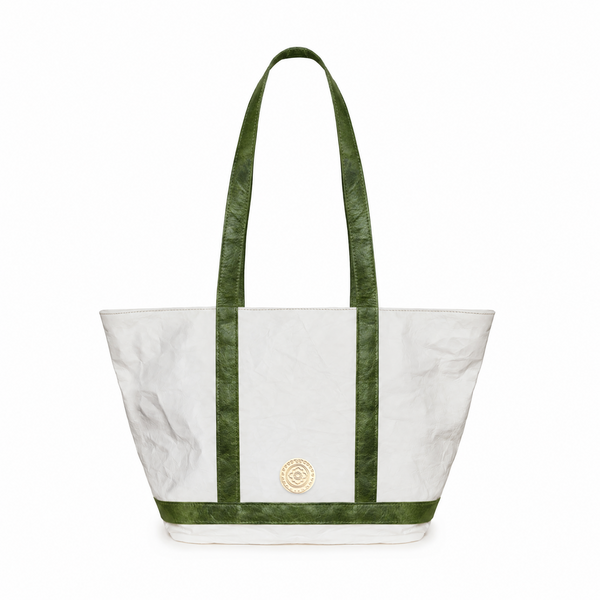 Classic Cosima Tote Off White / Emerald