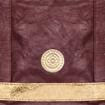 Micro Cosima Tote Wine / Gold coin detail