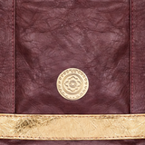 Micro Cosima Tote Wine / Gold coin detail