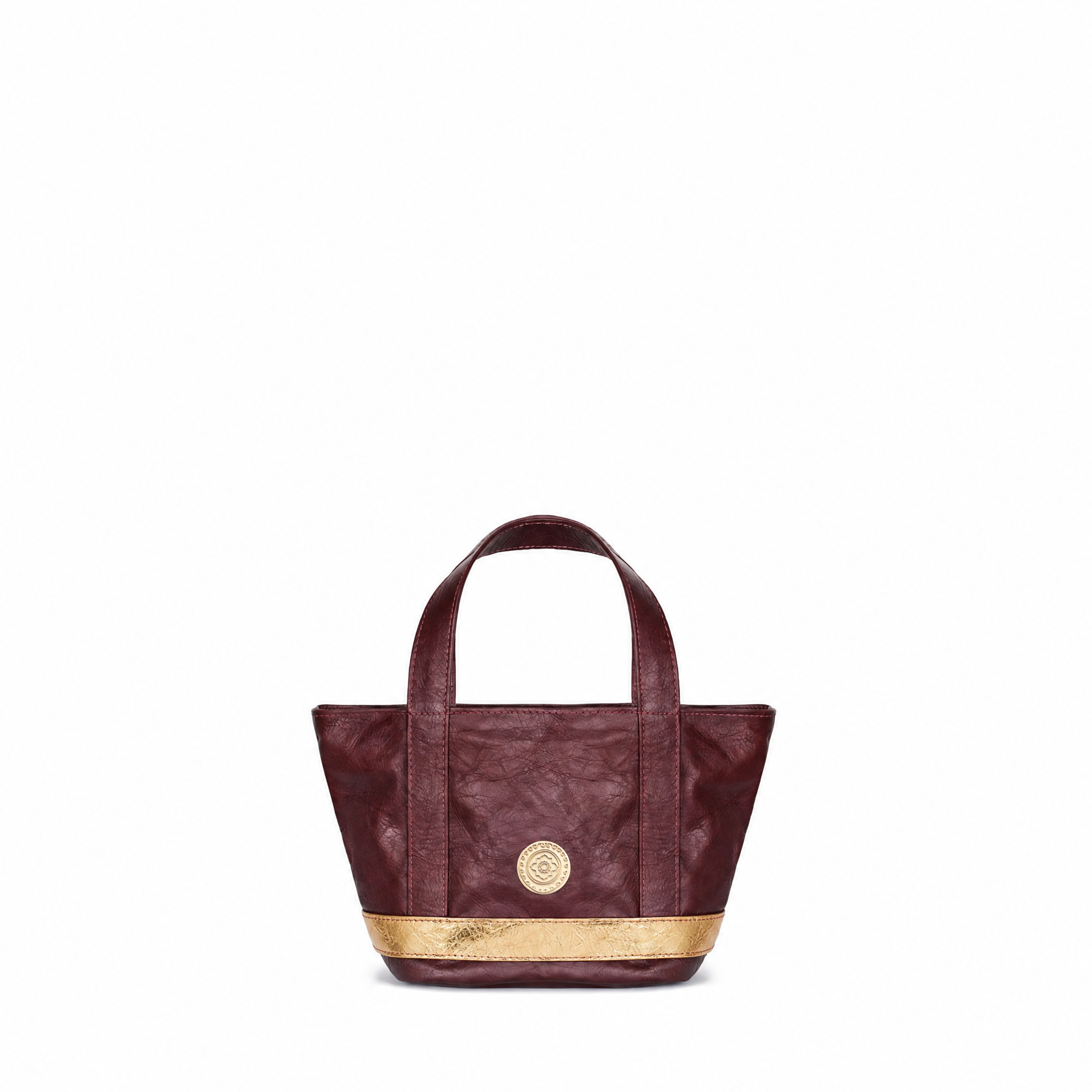 Micro Cosima Tote Wine / Gold
