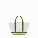 Mini Cosima Tote Off White / Emerald