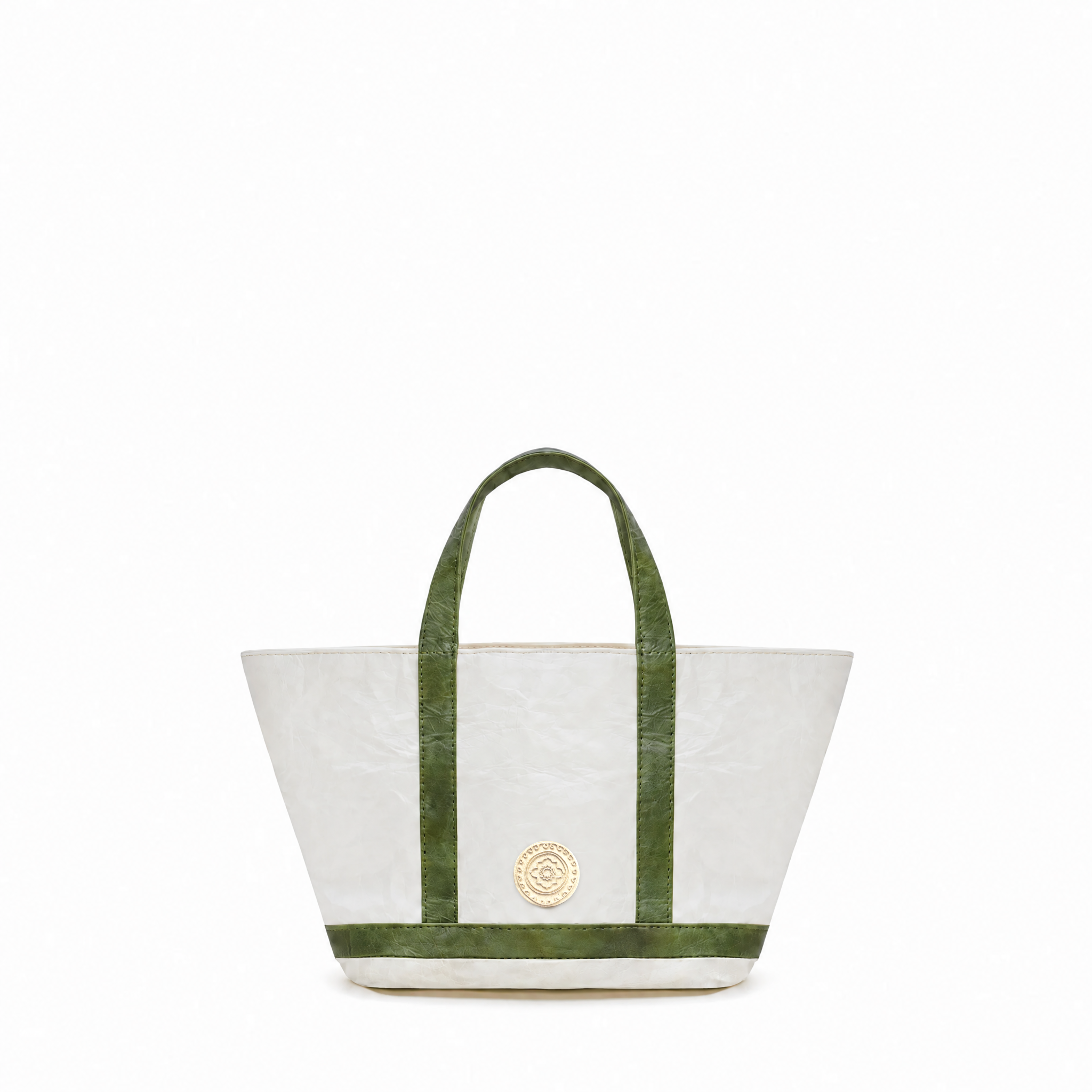 Mini Cosima Tote Off White / Emerald