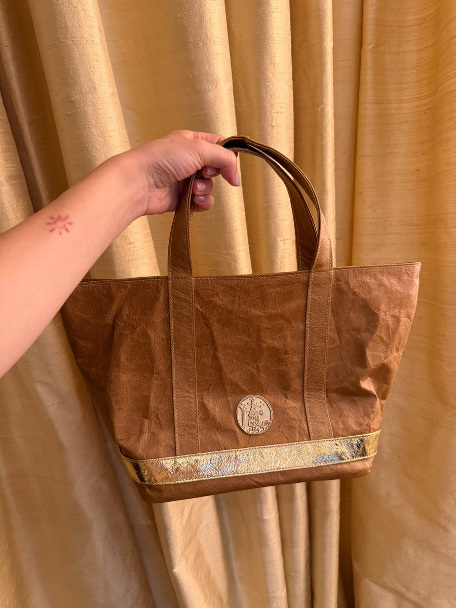 Mini Cosima Tote Latte/Gold