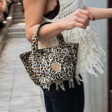 Micro Cosima Tote Metallic Leopard
