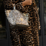 Mini Cosima Tote Metallic Leopard