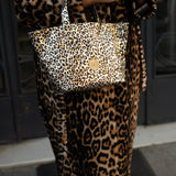 Mini Cosima Tote Metallic Leopard