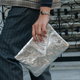 Cosima Envelope Clutch Silver